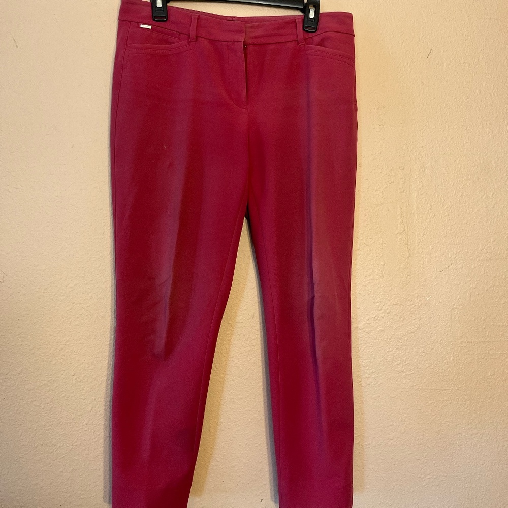 White House Black Market "The Slim" red pants